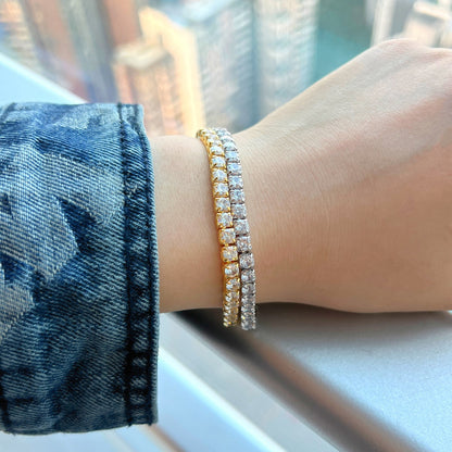 [LuckyStar]Sparkling Radiant Princess Cut Tennis Bracelet