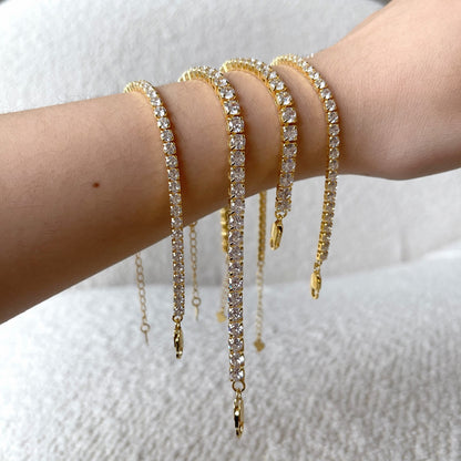 [LuckyStar]Sparkling Radiant Princess Cut Tennis Bracelet