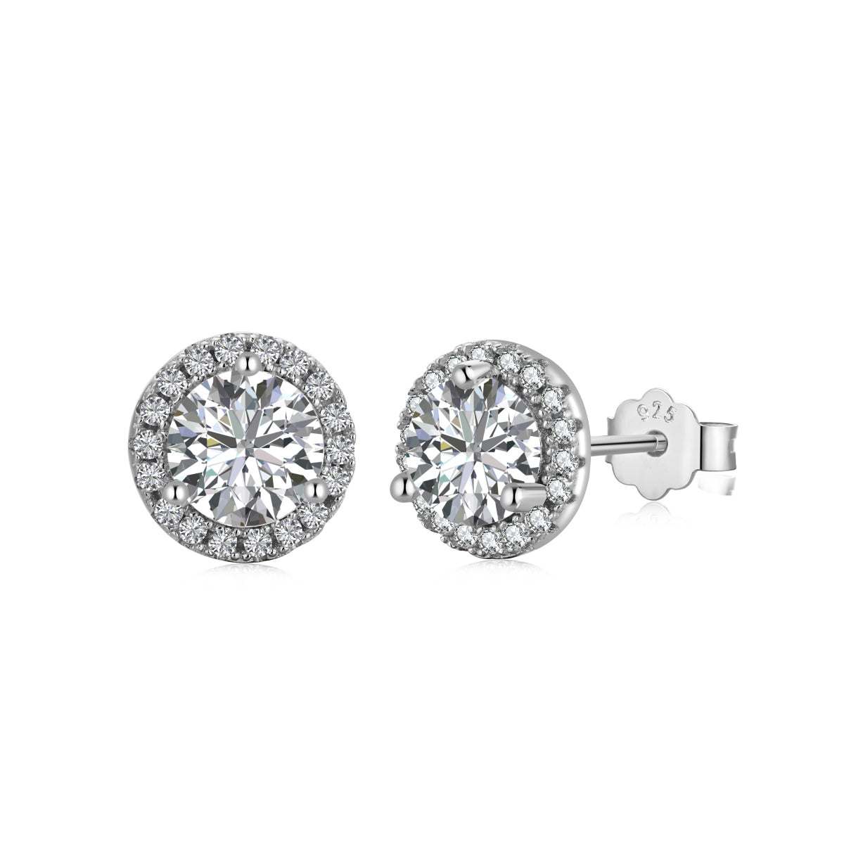 [LuckyStar]Classic Princess Round Shape Earrings