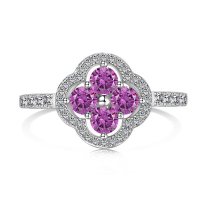 [LuckyStar]Four Leaf Clover Flower Design Ring