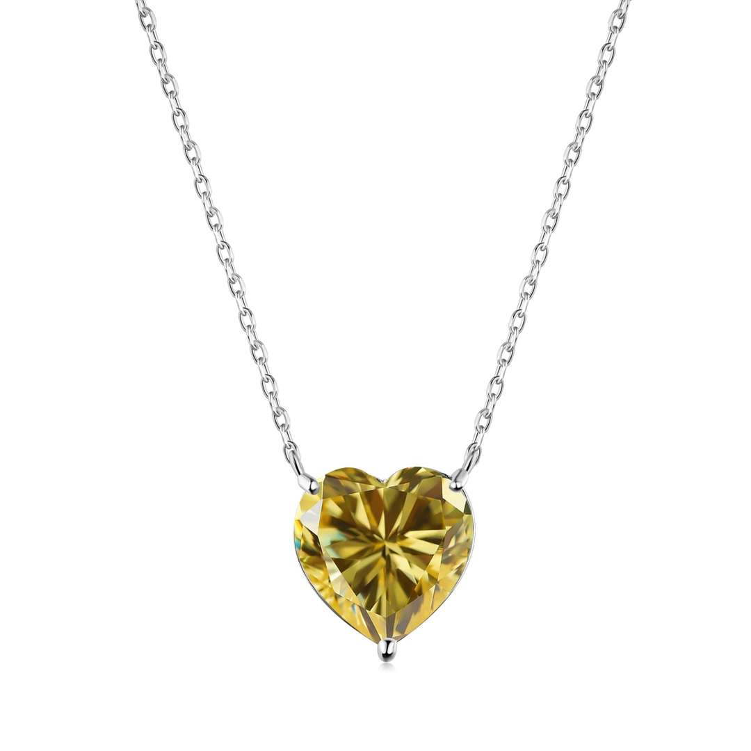 [LuckyStar]6.0 carat Radiant Heart Shape Necklace