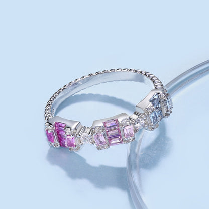 [LuckyStar]Unique Colorful Emerald Cut Party Ring