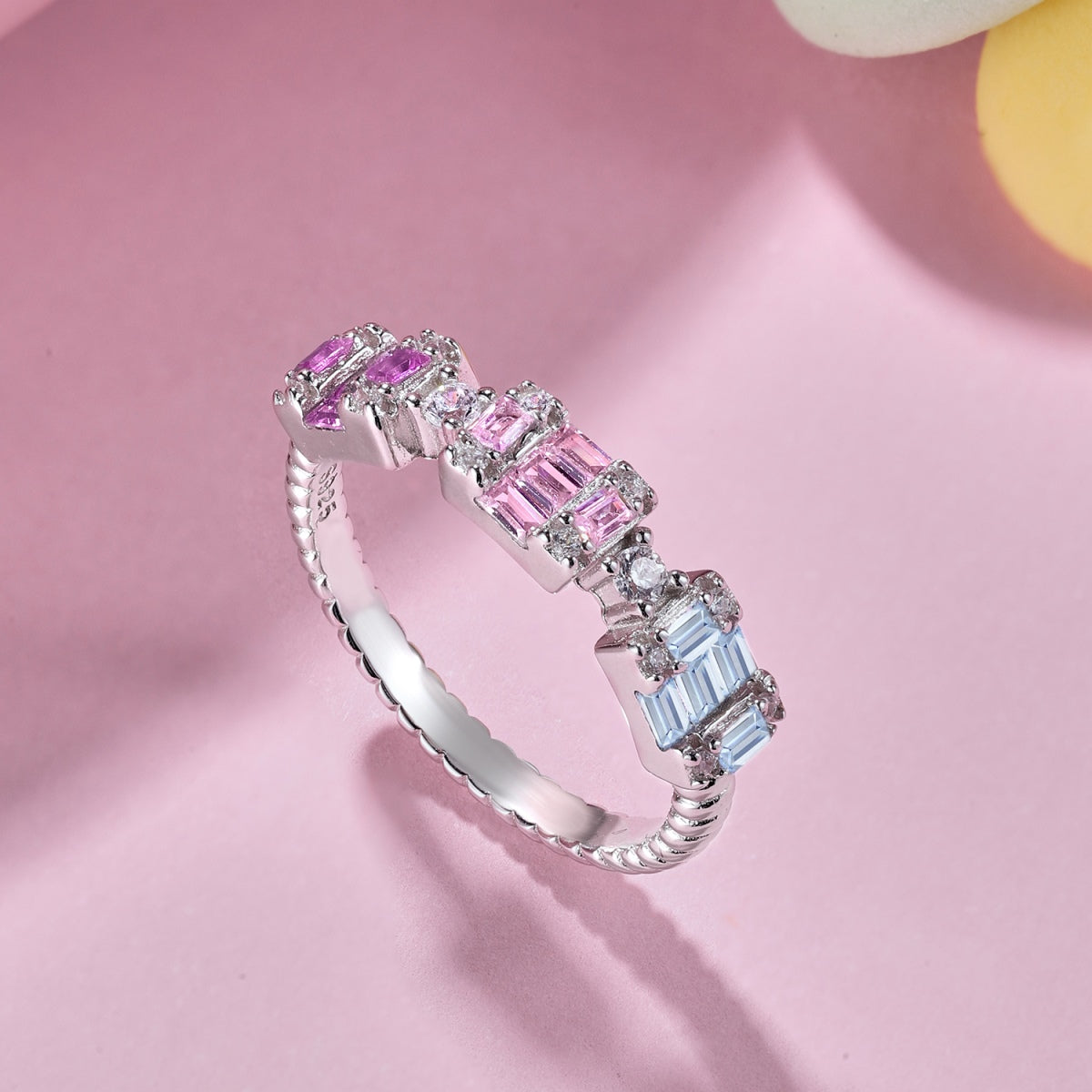 [LuckyStar]Unique Colorful Emerald Cut Party Ring