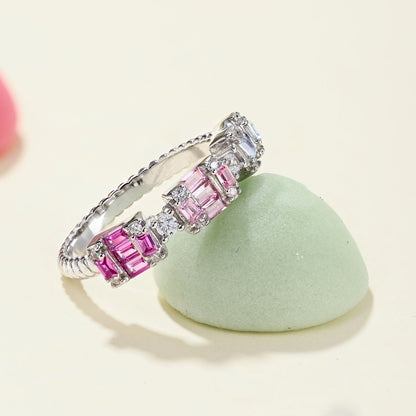 [LuckyStar]Unique Colorful Emerald Cut Party Ring