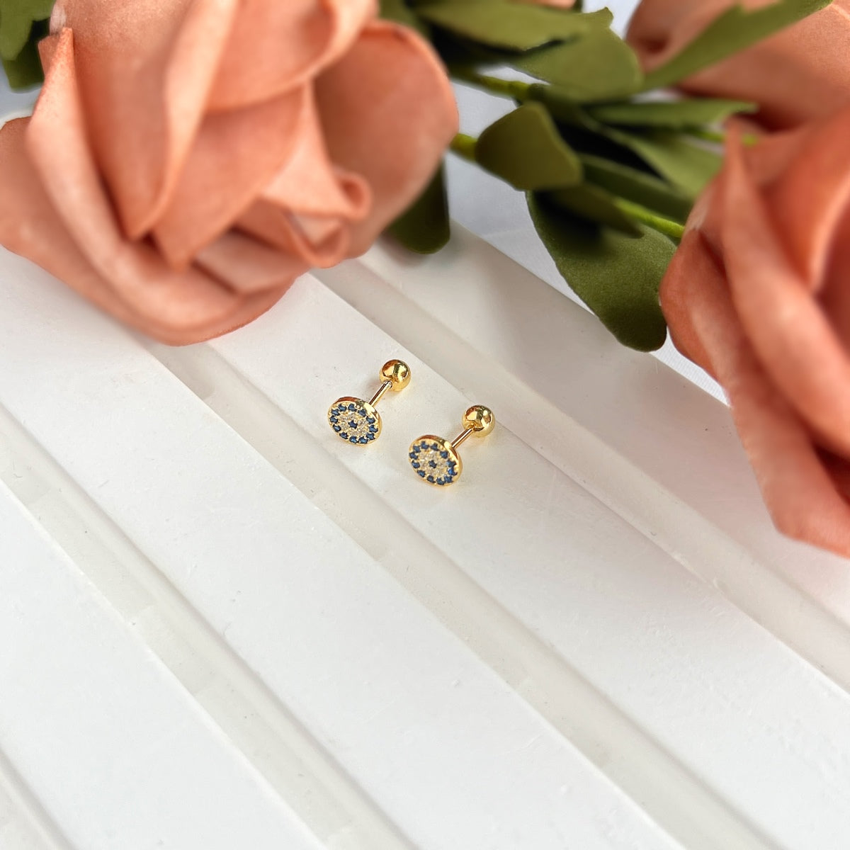 [LuckyStar]Devil's Eye Ear Bone Nail Earrings