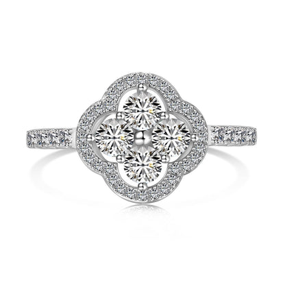[LuckyStar]Four Leaf Clover Flower Design Ring