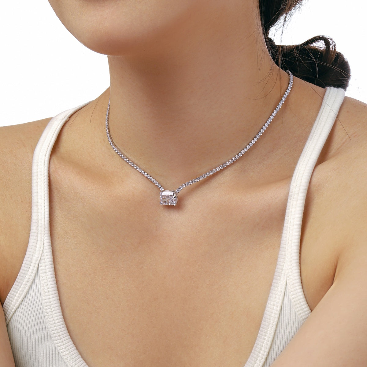 [LuckyStar]4.0 Carat Elegant Radiant Cut Necklace