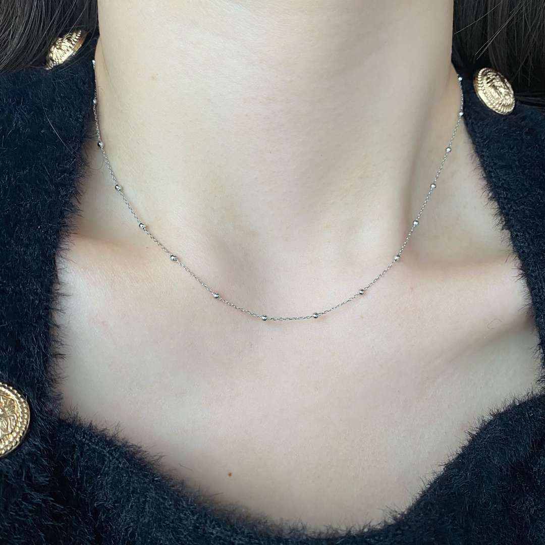 [LuckyStar]Small Bead Clavicle Chain Simple Necklace