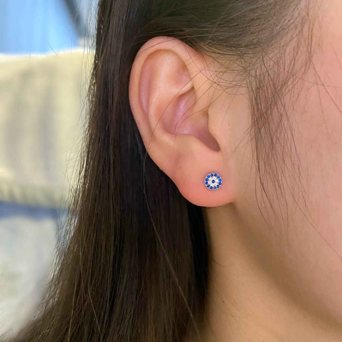 [LuckyStar]Devil's Eye Ear Bone Nail Earrings