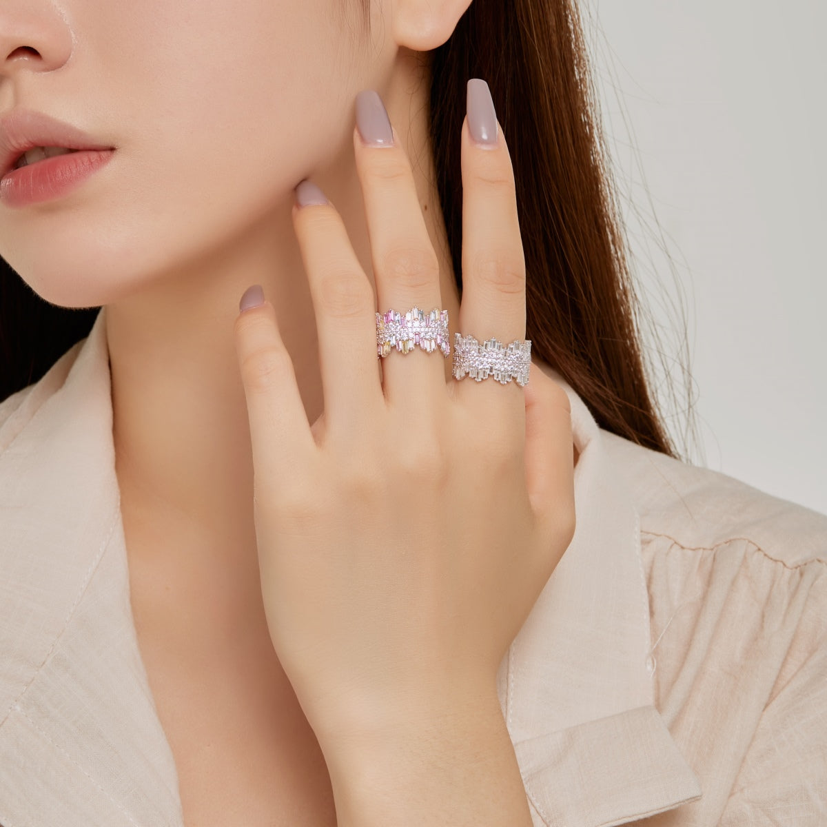 [LuckyStar]Luxurious Colorful Radiant Cut Daily Ring