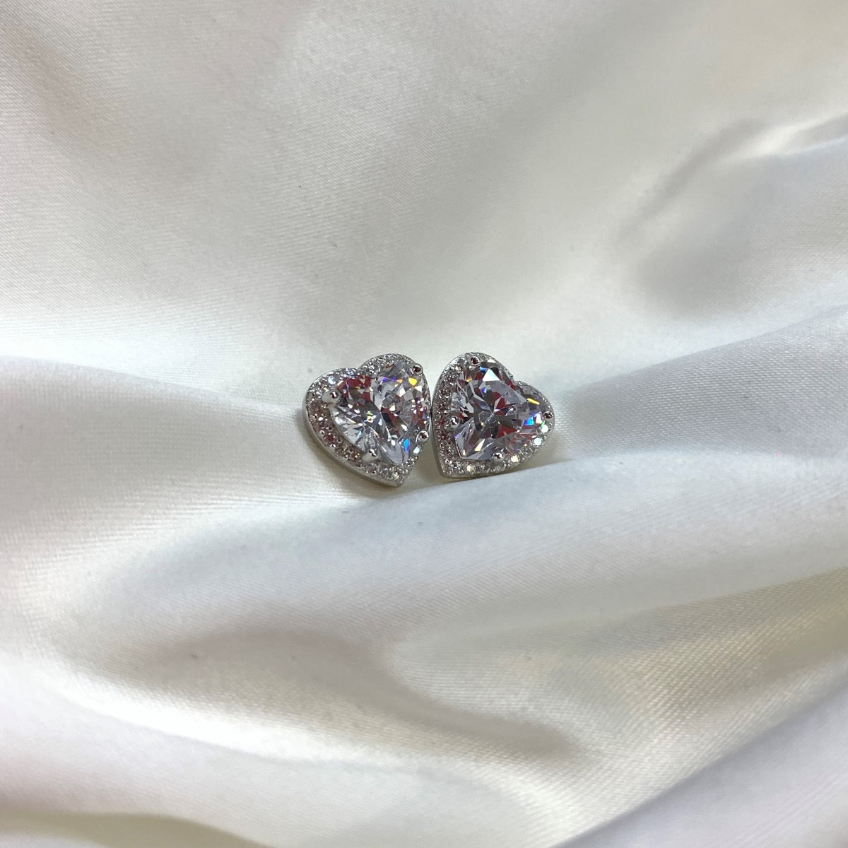 [LuckyStar]Sparkling Heart Shape Lover Earrings