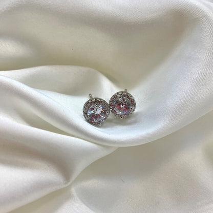 [LuckyStar]Classic Princess Round Shape Earrings