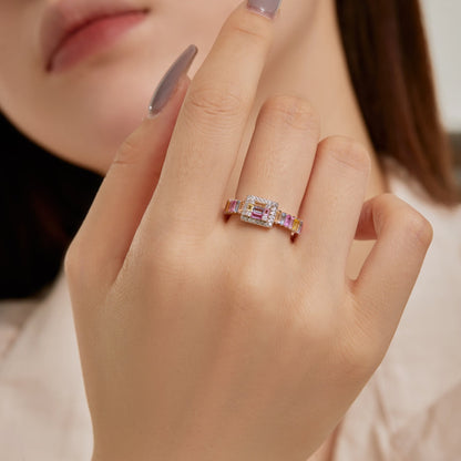 [LuckyStar]Exquisite Colorful Radiant Cut Party Ring