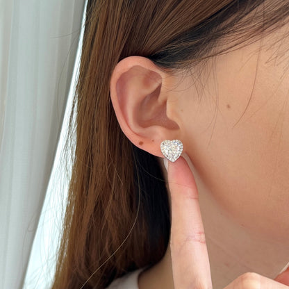 [LuckyStar]Sparkling Heart Shape Lover Earrings
