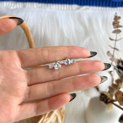 [LuckyStar]Double Heart-Shape Classic Princess Style Earrings