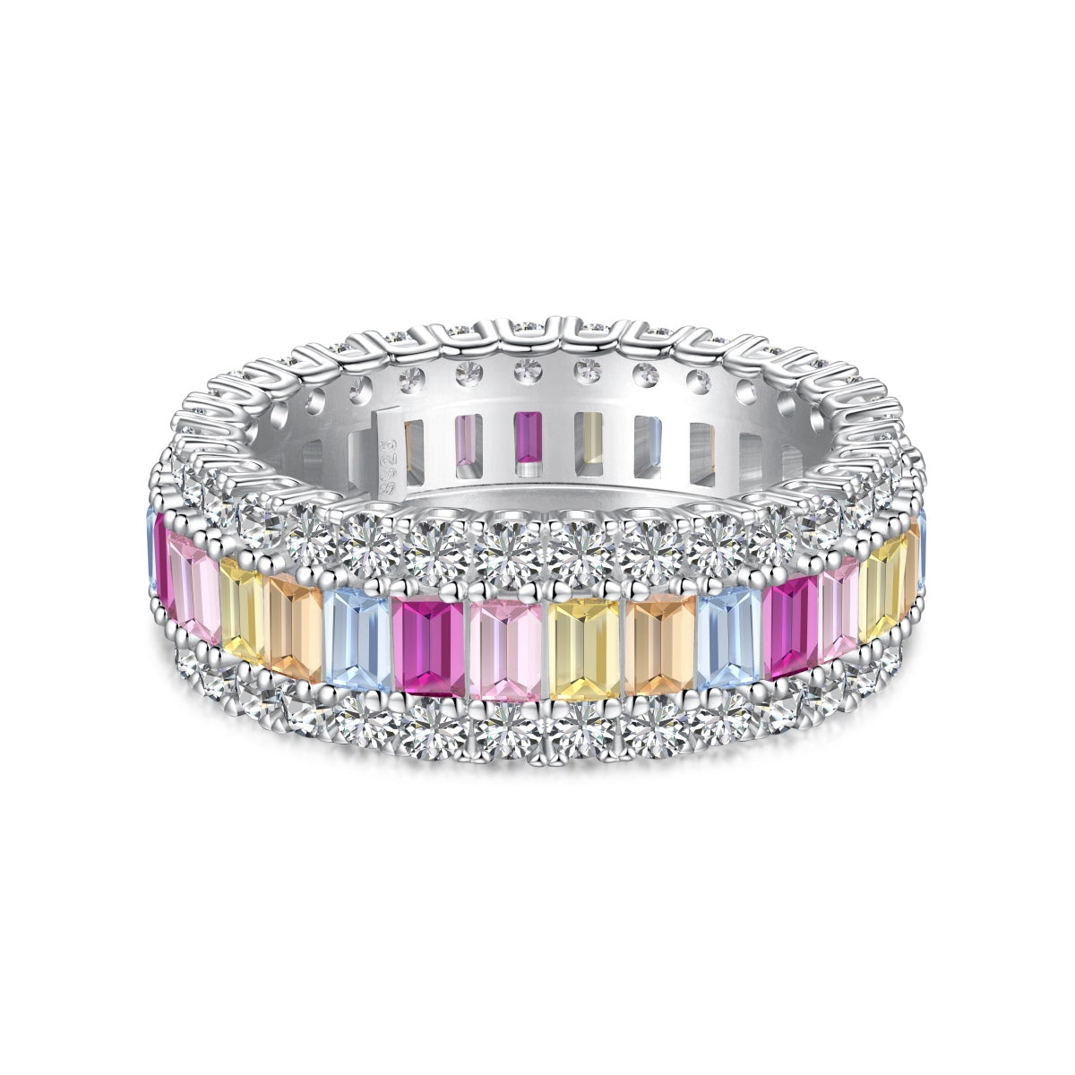 [LuckyStar]Dainty Colorful Radiant Cut Daily Ring