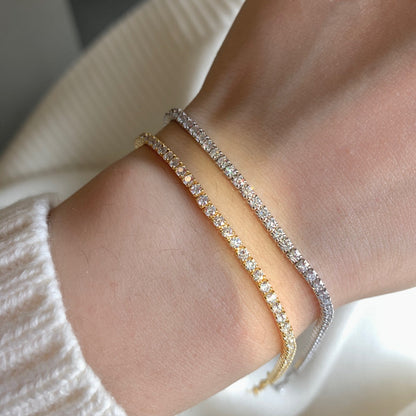 [LuckyStar]Radiant Shinning Princess Cut Tennis Bracelet
