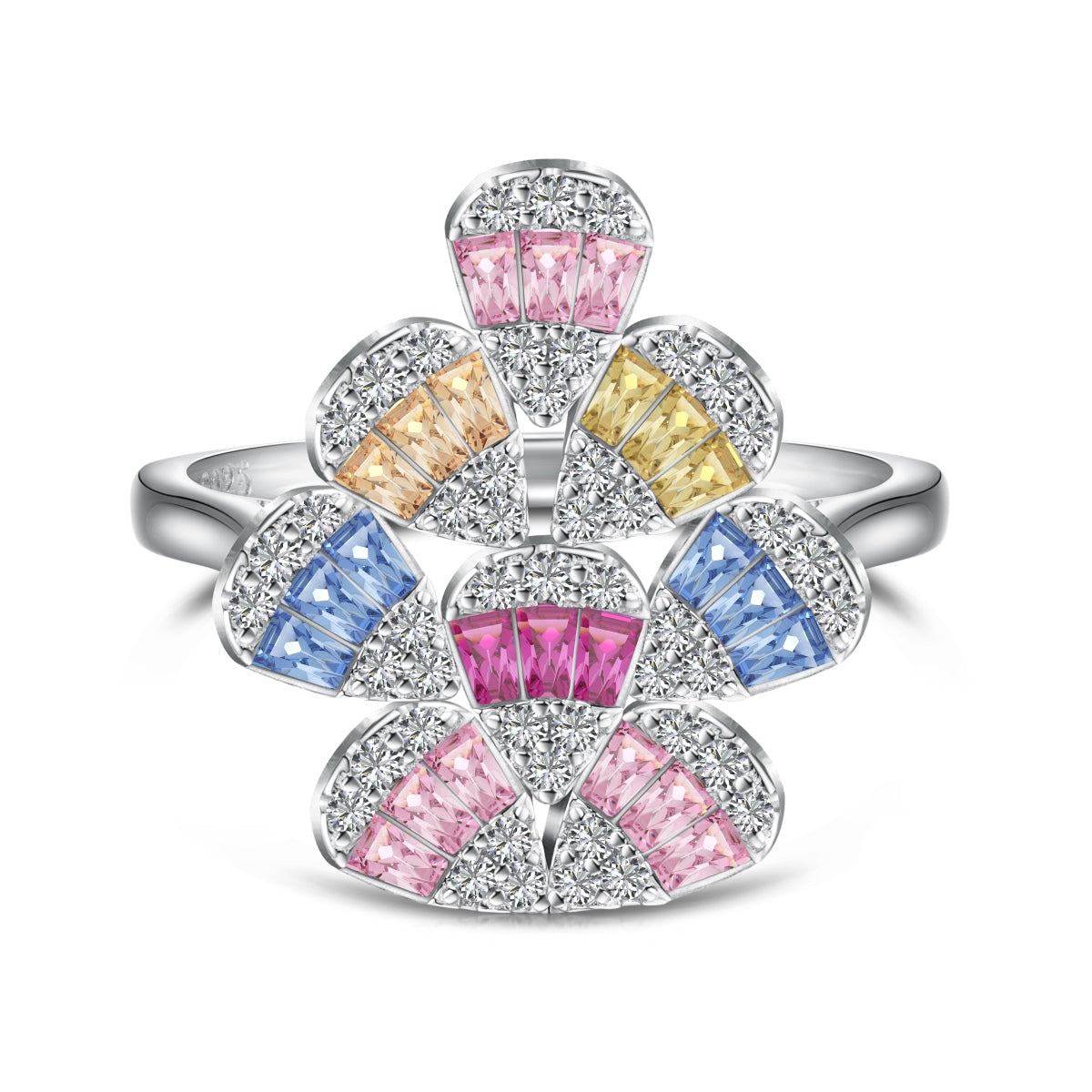 [LuckyStar]Sparkling Colorful Water Drop Shape Daily Ring