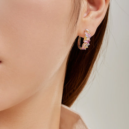 [LuckyStar]Dazzling Colorful Emerald Cut Daily Earrings