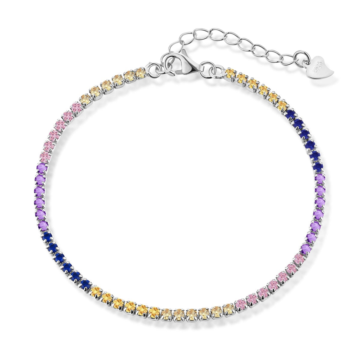[LuckyStar]Radiant Shinning Princess Cut Tennis Bracelet