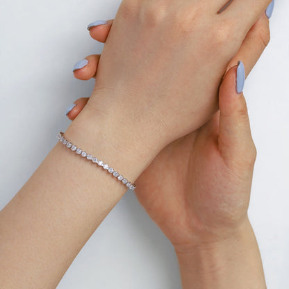 [LuckyStar]Ornate  Sparkling Round Cut Daily Bracelet