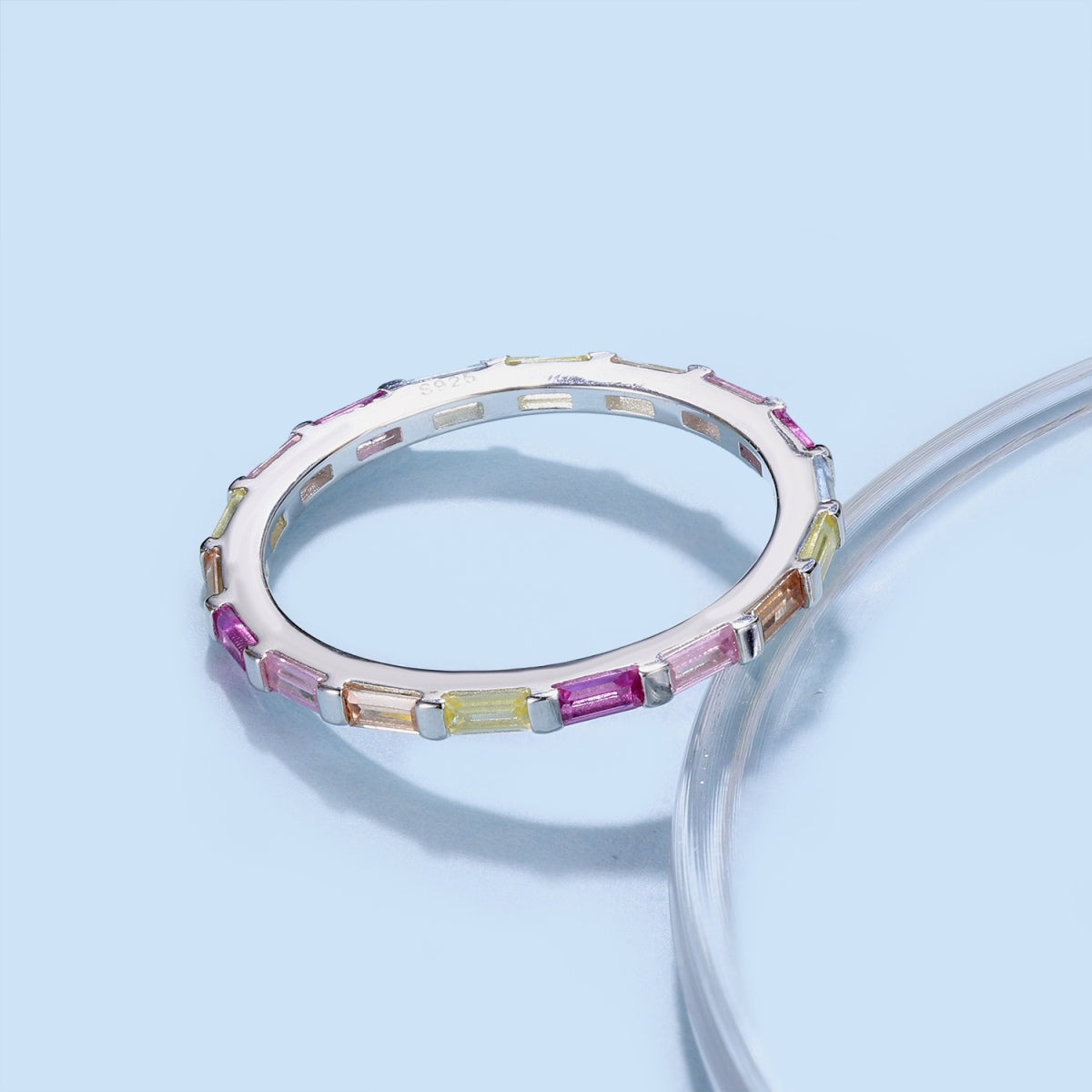[LuckyStar]Exquisite Multicolored Emerald Cut Daily Ring