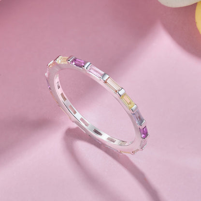 [LuckyStar]Exquisite Multicolored Emerald Cut Daily Ring