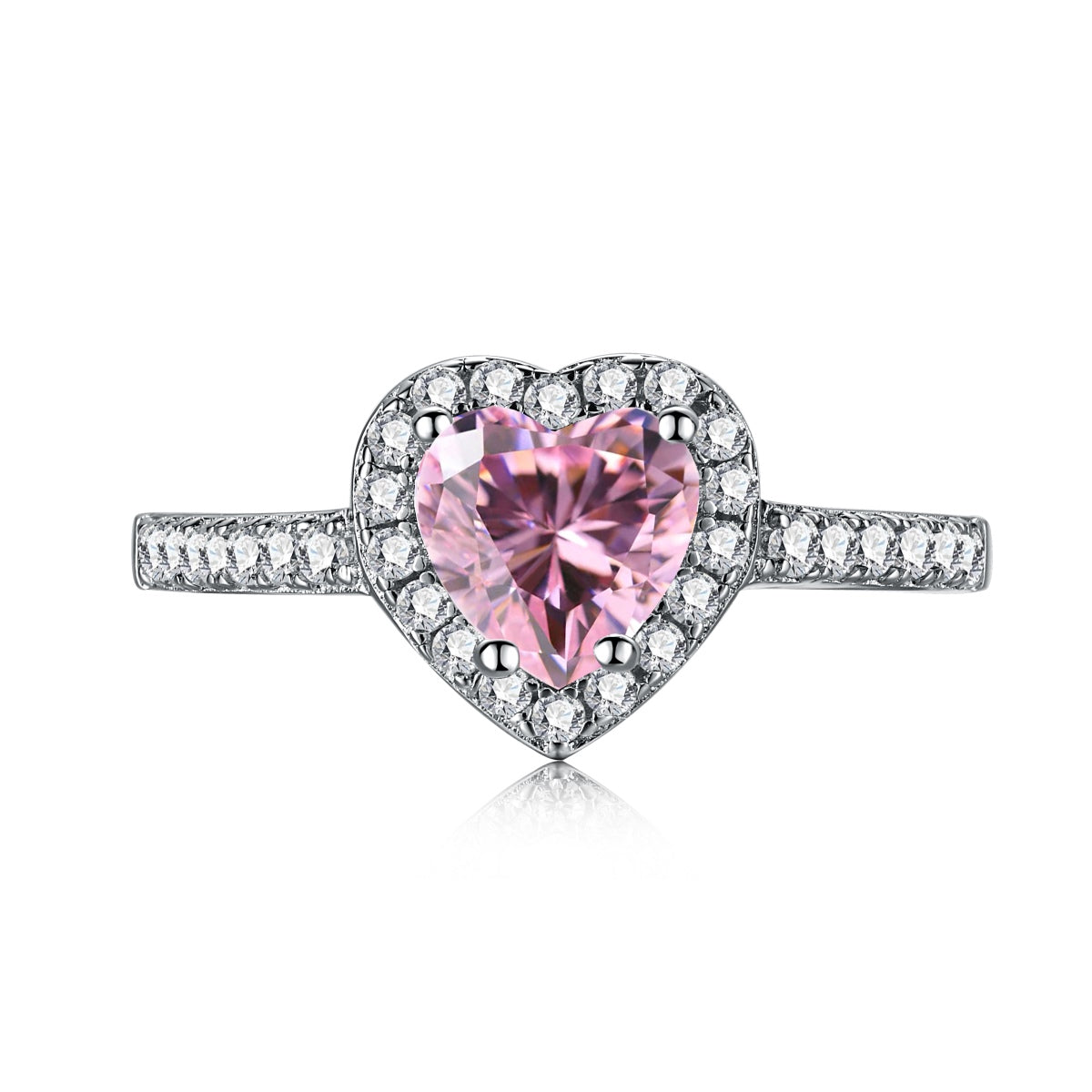 [LuckyStar]Eternity Splashy Romantic Heart Shape Lover Ring