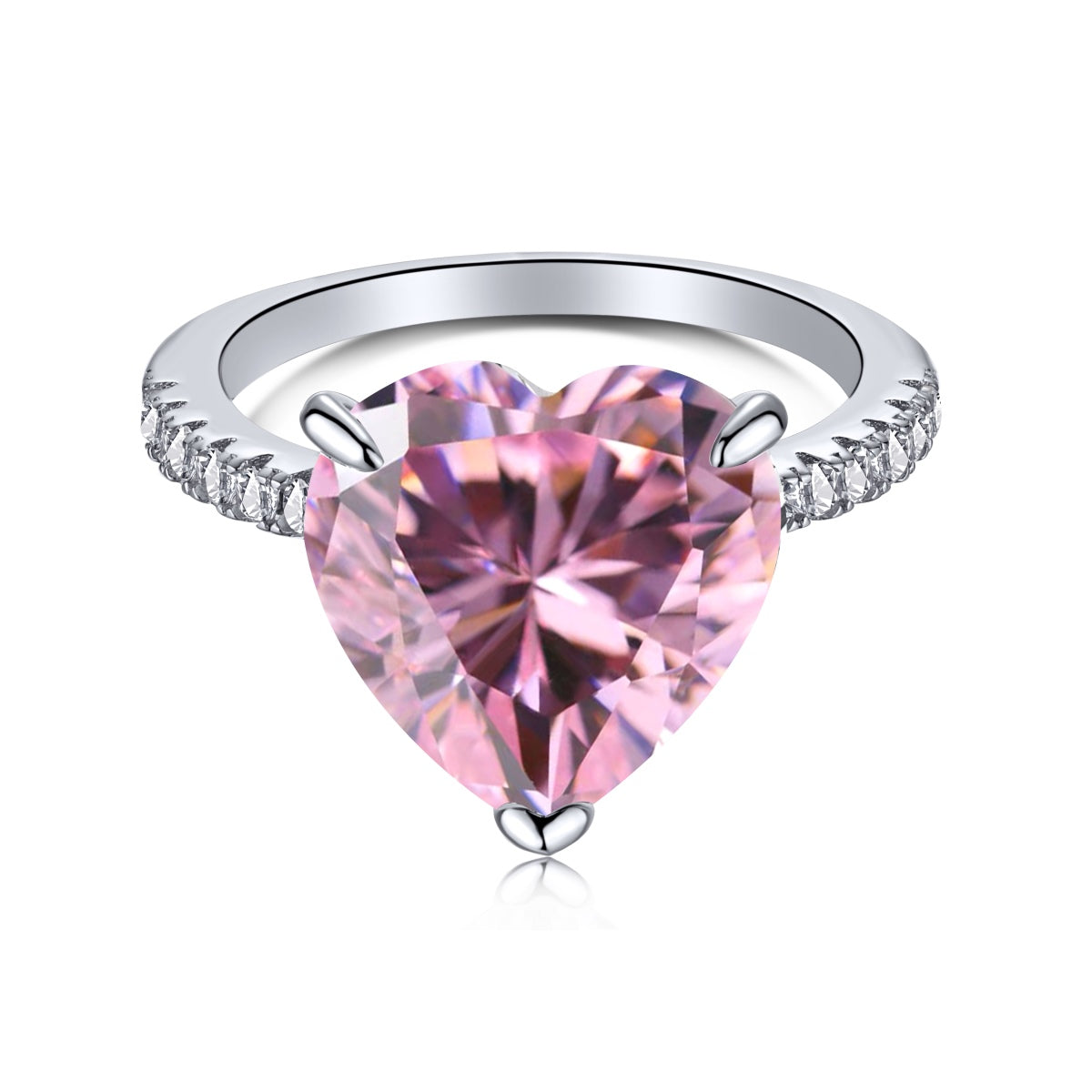 [LuckyStar] 6,0 Karat luxuriöser funkelnder romantischer Herzschliff-Liebhaberring