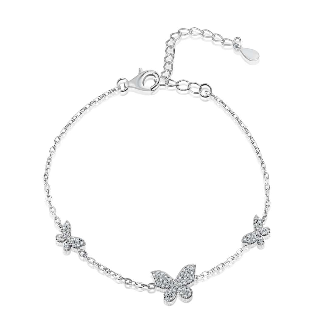 [LuckyStar] Zartes Armband mit Schmetterlingsanhänger