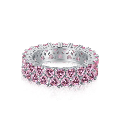 [LuckyStar]Sparkling Full Heart Ring