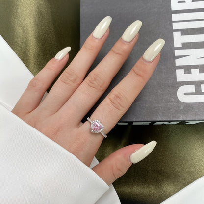 [LuckyStar]Eternity Splashy Romantic Heart Shape Lover Ring