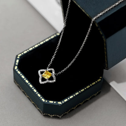 [LuckyStar]Exquisite Flower Shape Princess Cut Necklace