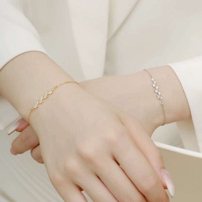 [LuckyStar]Elegant Wheat Leaves Shape Bracelet