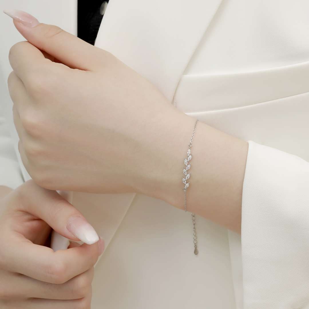 [LuckyStar]Elegant Wheat Leaves Shape Bracelet