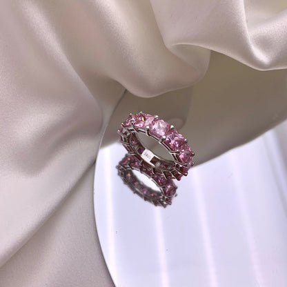 [LuckyStar]Elegant Princess Cut Tennis Ring