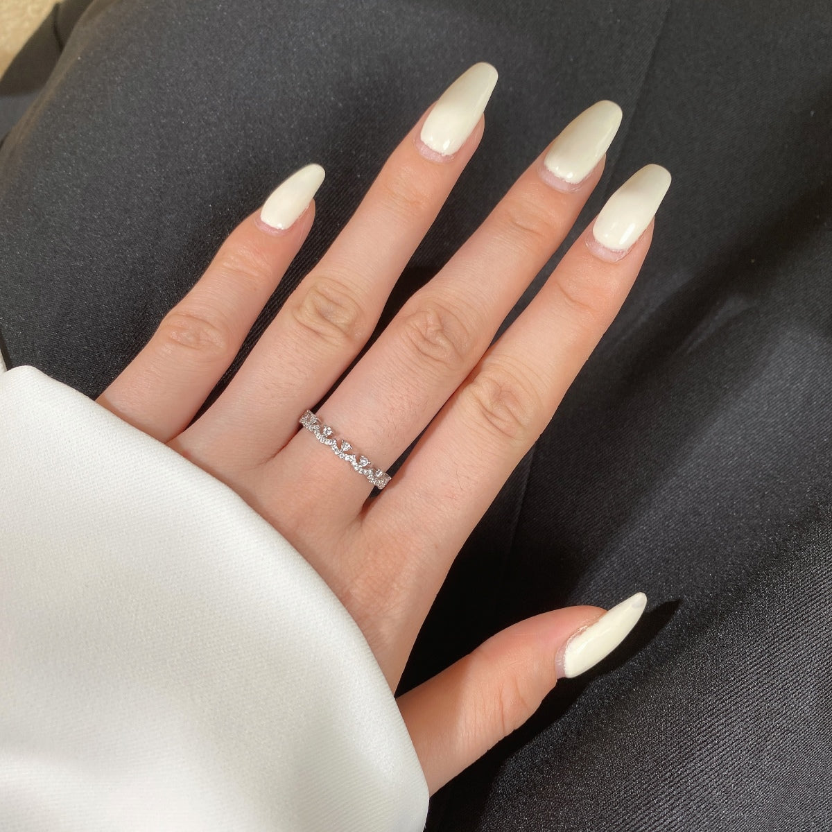 [LuckyStar]Elegant Resplendent Round Shape Party Ring