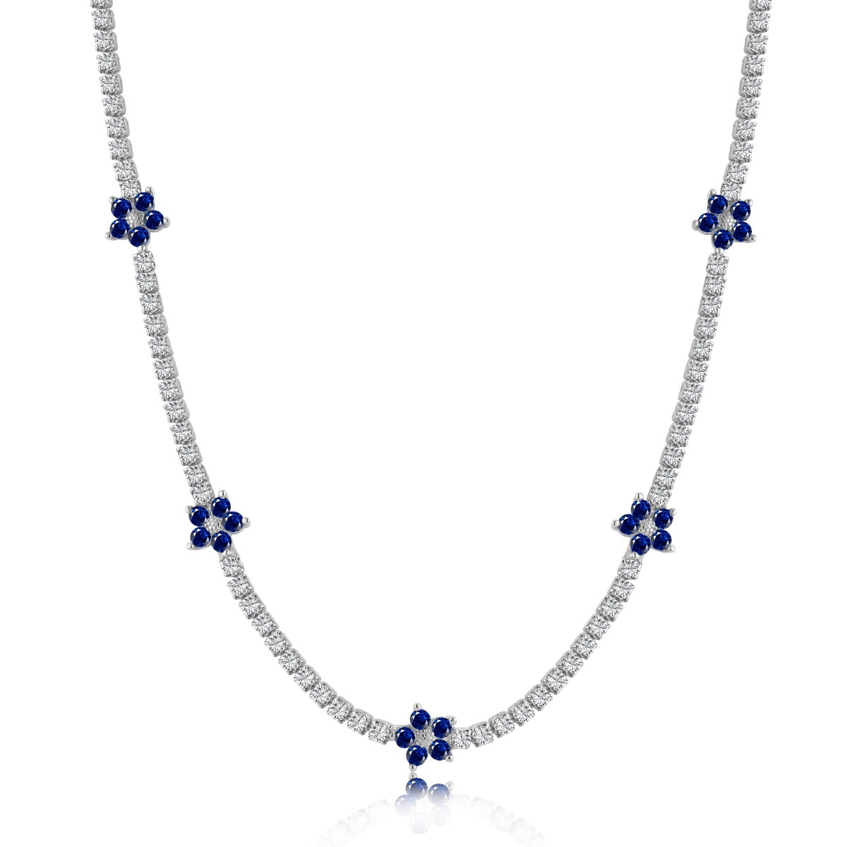 [LuckyStar]Luxurious Colorful Flower Tennis Necklace