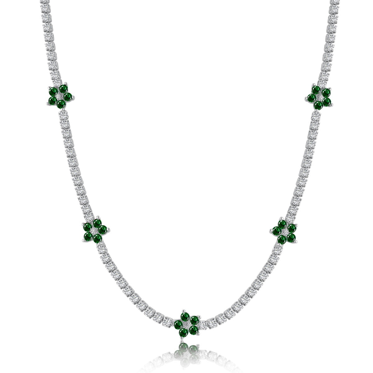 [LuckyStar]Luxurious Colorful Flower Tennis Necklace