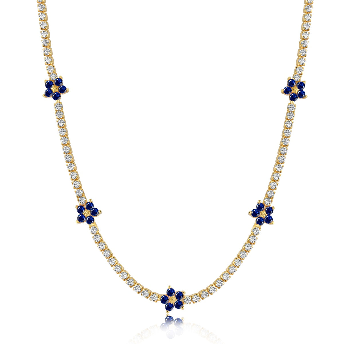 [LuckyStar]Luxurious Colorful Flower Tennis Necklace