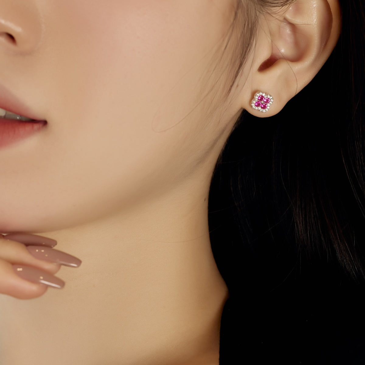 [LuckyStar]Four-Leaf Clover Flower Shaped Earrings