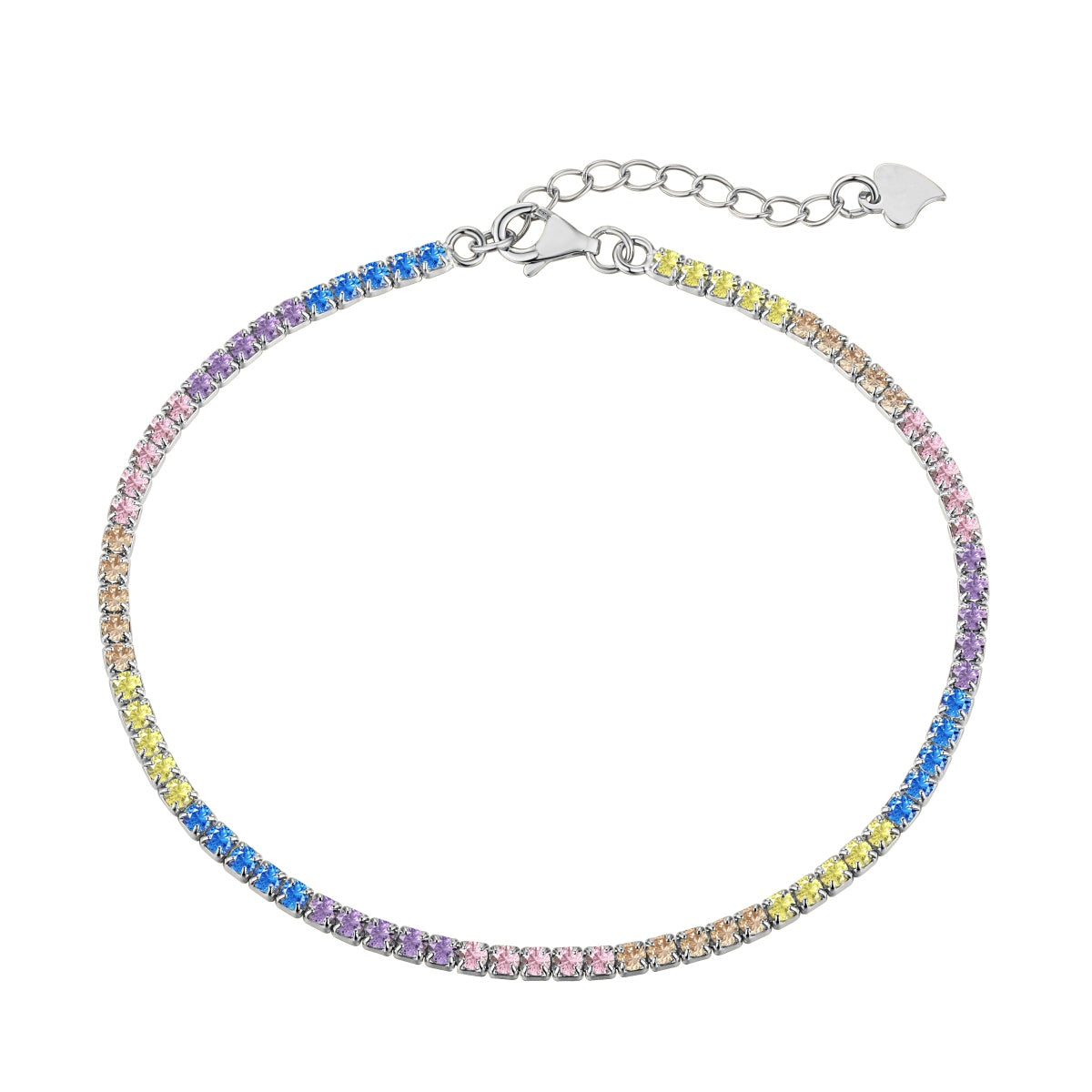 [LuckyStar]Dazzling Colorful Round Cut Daily Bracelet