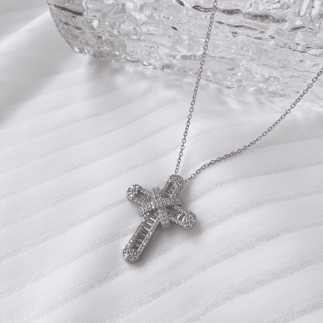 [LuckyStar]Gypsophila With Dimonds Necklace