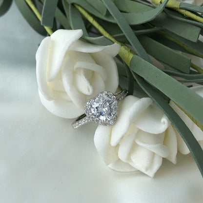 [LuckyStar]Eternity Splashy Romantic Heart Shape Lover Ring