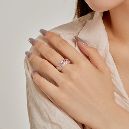 [LuckyStar]Radiant Colorful Radiant Cut Daily Ring