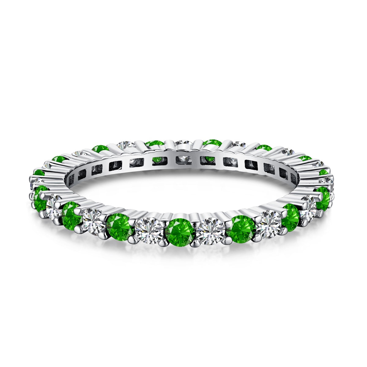 [LuckyStar]Exquisite Colorful Round Cut Tennis Ring