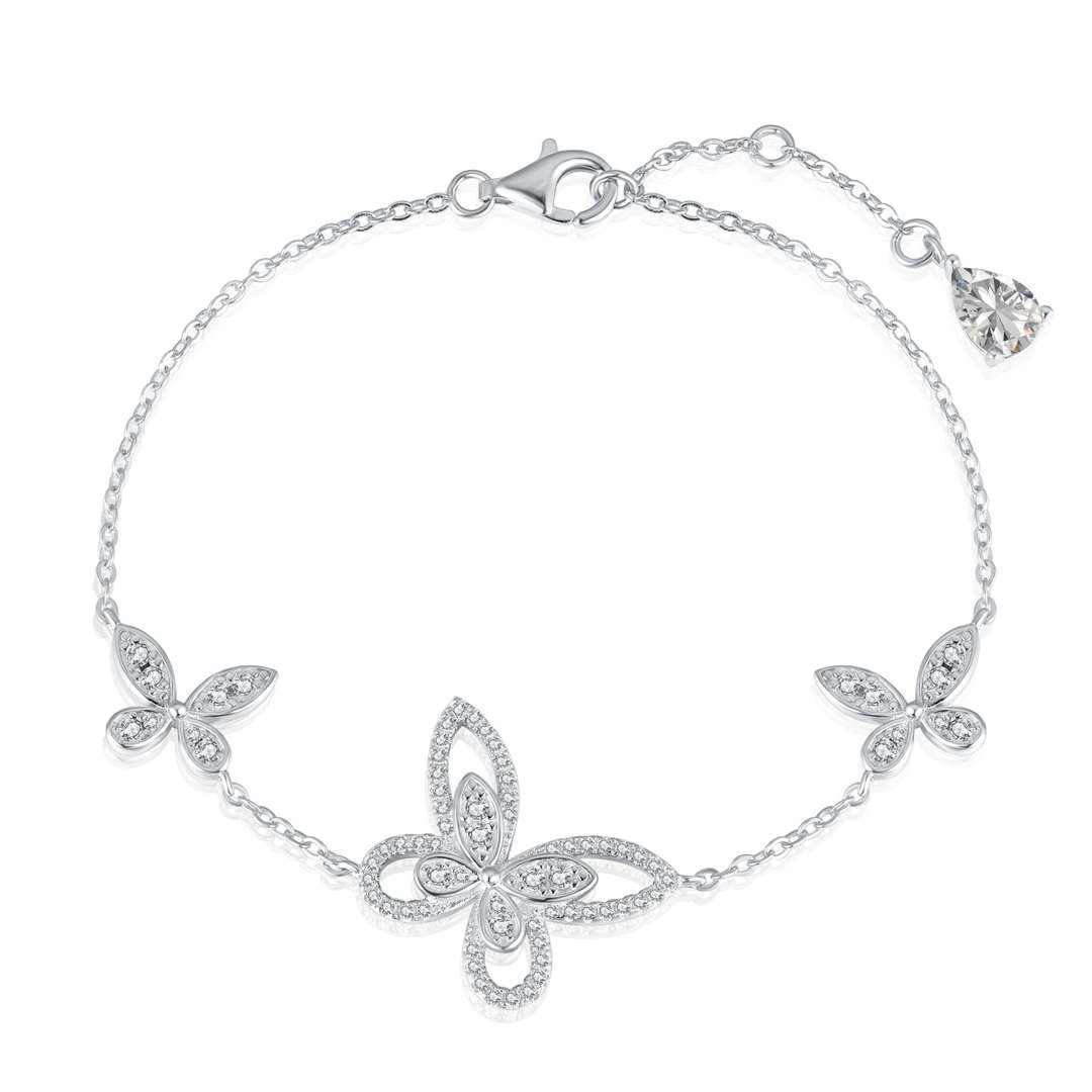 [LuckyStar]Delicate Butterfly Pendant Bracelet