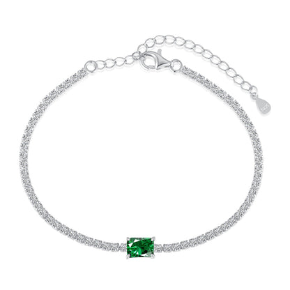 [LuckyStar]1.0 Carat Unique Emerald Cut Banquet Bracelet
