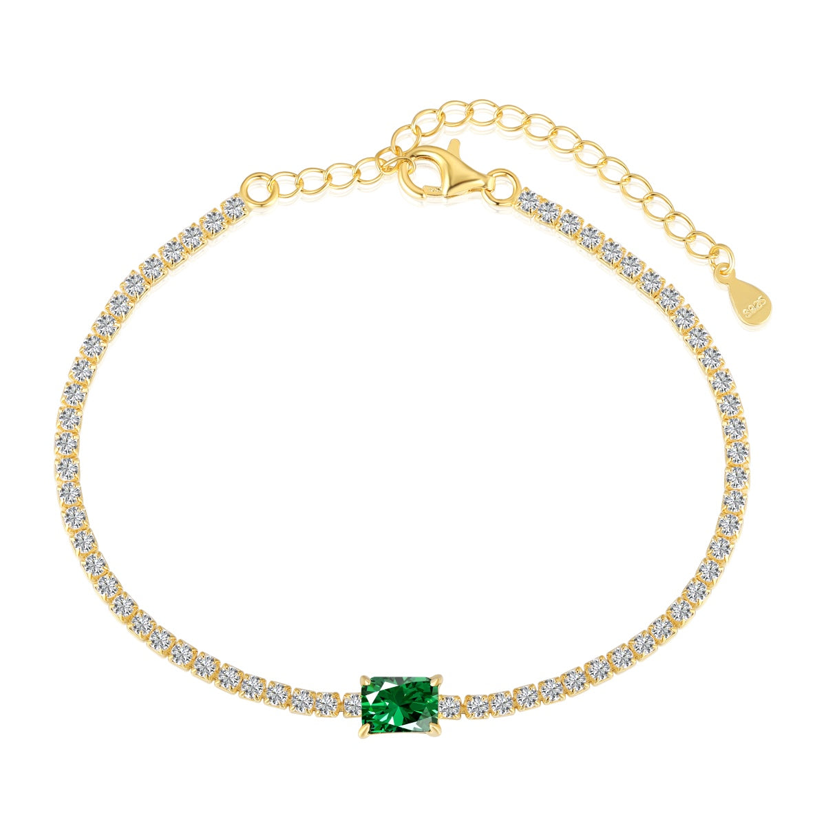 [LuckyStar]1.0 Carat Unique Emerald Cut Banquet Bracelet