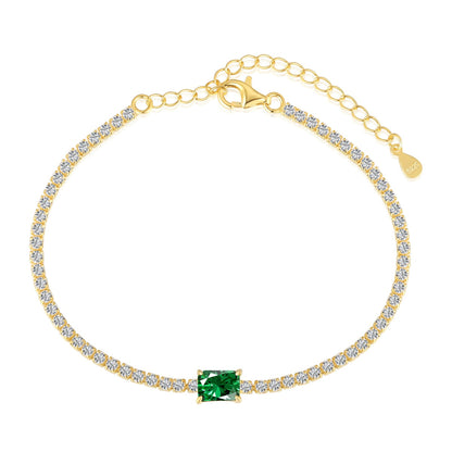 [LuckyStar]1.0 Carat Unique Emerald Cut Banquet Bracelet